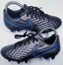 Nike Tiempo Legend 8 Pro FG Men's Soccer Cleats Black/Blue AT6133-004 Men Sz 5.5
