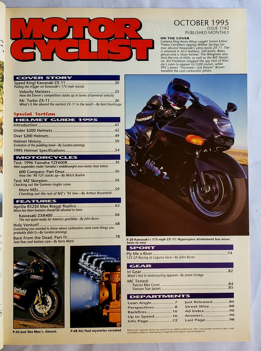 Motor Cyclist - October 1995 - Motorcycle Magazine | eBay