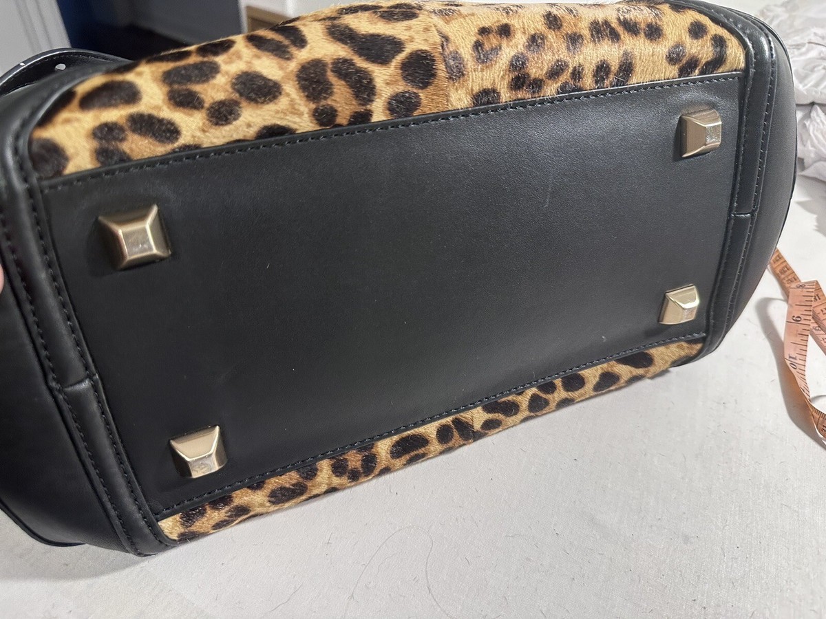 Pochette Soirée BRIAN ATWOOD En Poils De Veau Poney Léopard Et Cuir Verni – Modèle Glamour Et Exotique