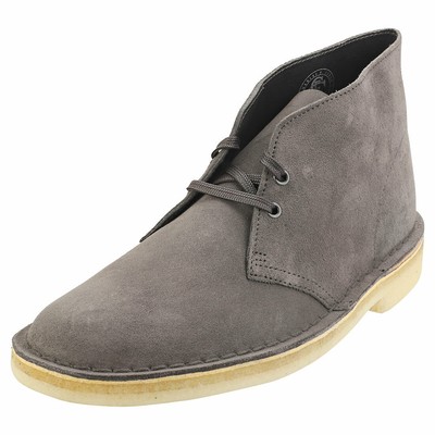 clarks grey suede