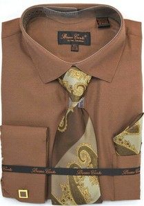 mens chocolate brown dress shirt