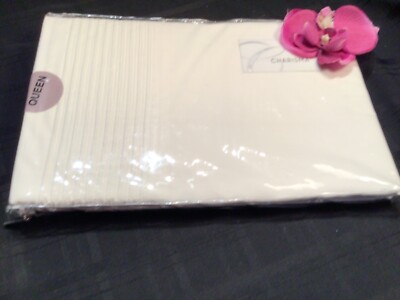 Charisma MADISON IVORY Premium Oversized Flat Sheet 98 x 106 100% cotton 450 thd