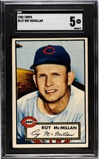 1952 Topps ROY McMILLAN Cincinnati Reds #137 SGC 5 EX Condition!