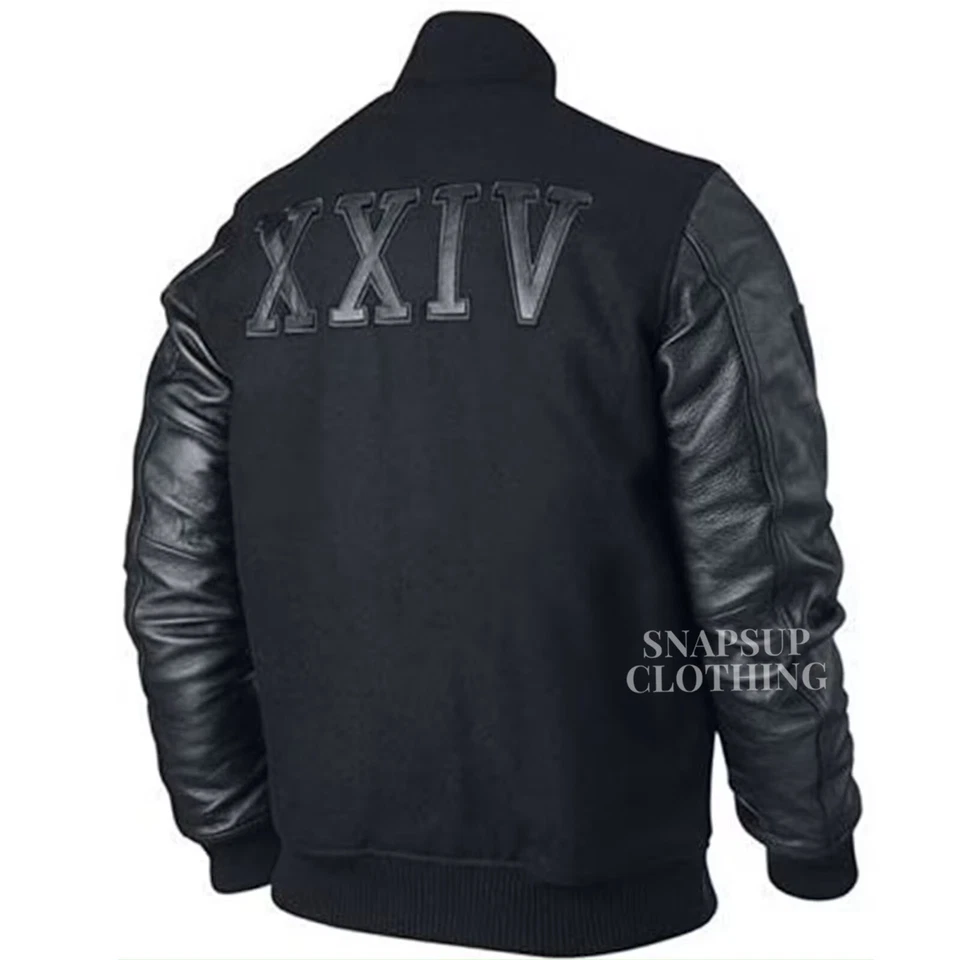 Michael B Jordan Kobe Destroyer XXIV Battle Real Leather Men's Varsity Jacket - Image 3 of 4