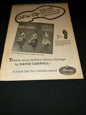David Carroll Let's Dance Again Rare Original Promo Poster Ad Framed!