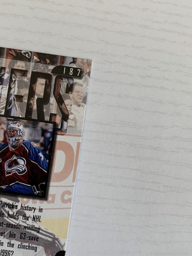 1997-98 Leaf Gamers FRACTAL MATRIX #187 PATRICK ROY Greatest Goalie of All Time - Picture 9 of 11