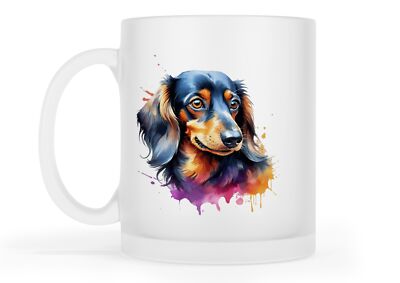 Becher Kaffeebecher | Glas | matt | 300ml -  Motiv: Dackel Teckel Dachshund 40