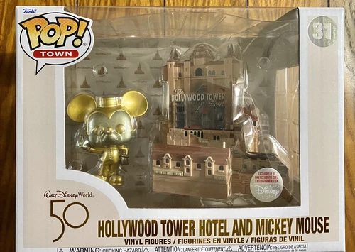 Funko Pop! #31 Disney World 50th - Hollywood Tower Hotel & Mickey Mouse Gold 