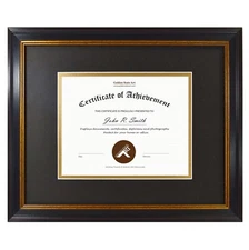 11x14 Diploma/Degree Frame with Double Mat for 7x9 Certificates and Document