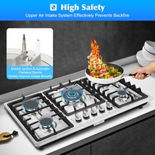 Built-In 5-Burners Stove Top Gas Cooktop Kitc...