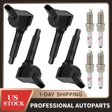 4X Ignition Coil+Spark Plug for Audi A3 A4 Q3 Q5 Beetle Golf Jetta Tiguan 1.8