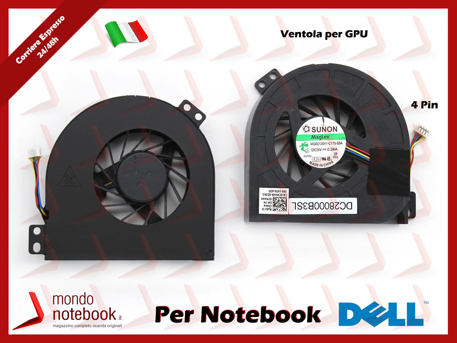 Ventola Fan GPU DELL Precision M4700 M4800 (Versione per GPU)