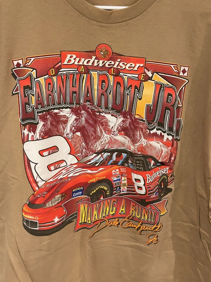 Camiseta Auténtica Dale Earnhardt Jr. 2000 Budweiser Making A Run XL Chase Foto 2 de 4