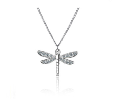 Dragonfly Pave Delicate Necklace