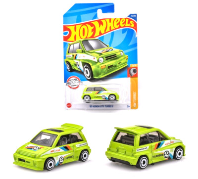 Hot Wheels JDM '85 Green Honda City Turbo II Kids Model
