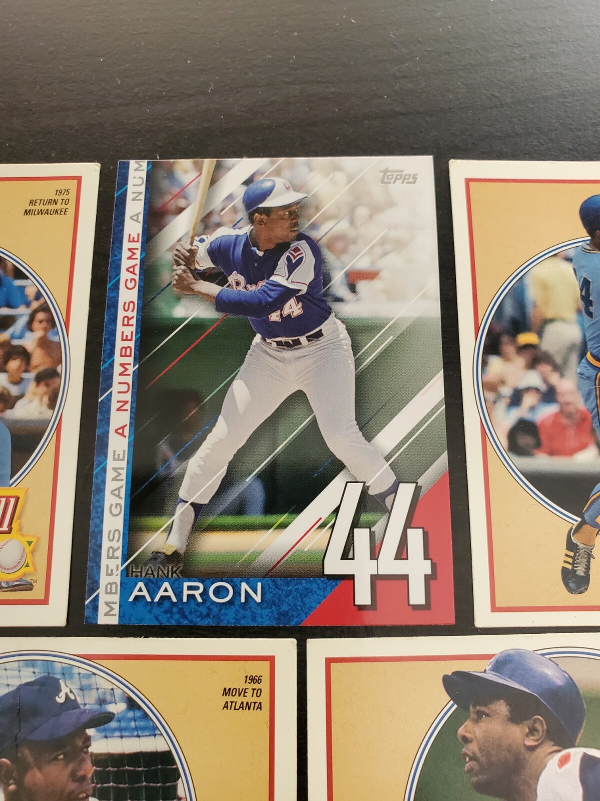 1991 Upper Deck Hank Aaron Baseball Heroes 5 cards & 2020 topps NG25