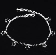 Pretty Star Charm anklet bracelet ankle chain Silver charms Gift Beach