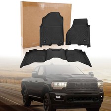 3pcs Floor Mats For Dodge Ram 2500 3500 Crew Cab 2019 2020 2021 2022 2023 2024