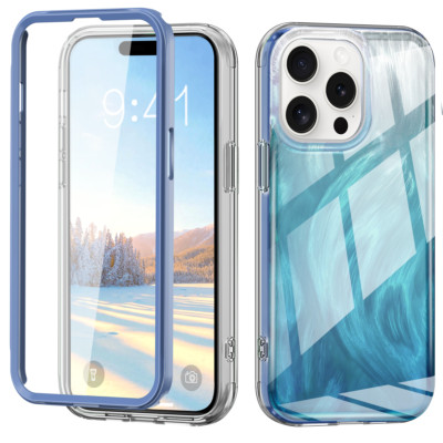 For iPhone 11 12 13 14 15 16 Pro Max Shockproof Case with Screen Protector Cover