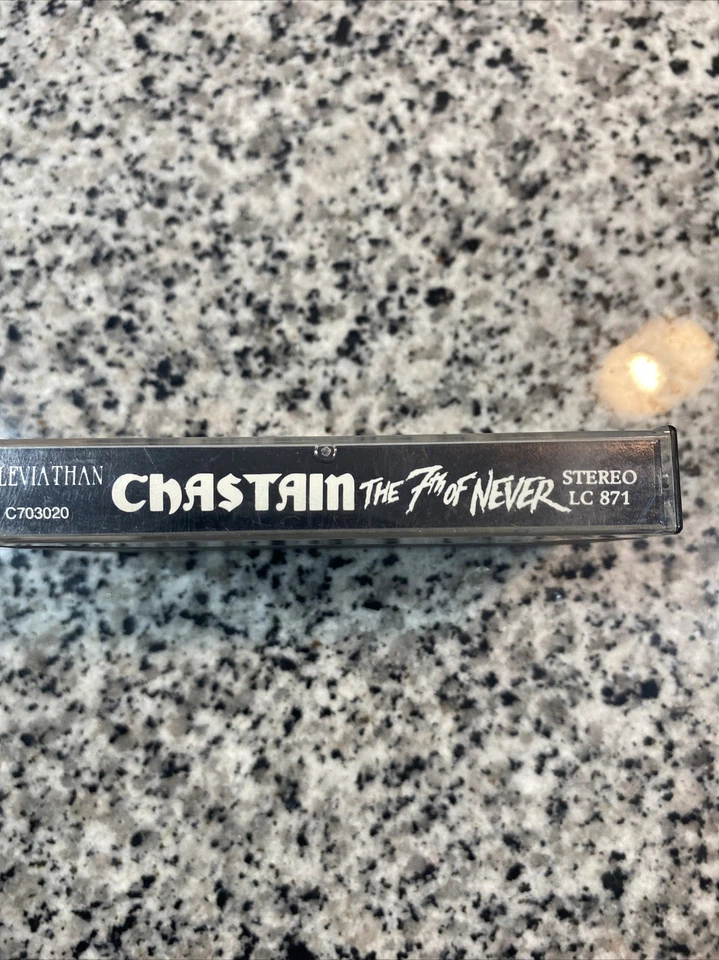 Vintage 1985 Cassette Tape Chastain The 7th Of Never Leviathan Records - Imagem 2 de 4