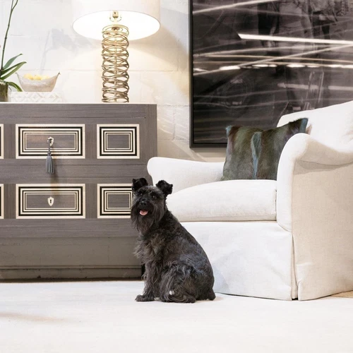 Stacked Metal Rings Cylinder Table Lamp 30 in Silver Champagne Entwined Circles - Picture 5 of 8