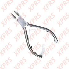 Nail Nipper with Lock, 4.5", Concave Jaws, Double Spring