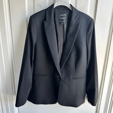 J. Crew Parke Blazer in Italian Stretch Wool Black
