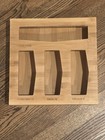 Bamboo Food Storage Bag Organizer, 4 Slot Drawer Holder for Gallon Quart Bags — photo 3