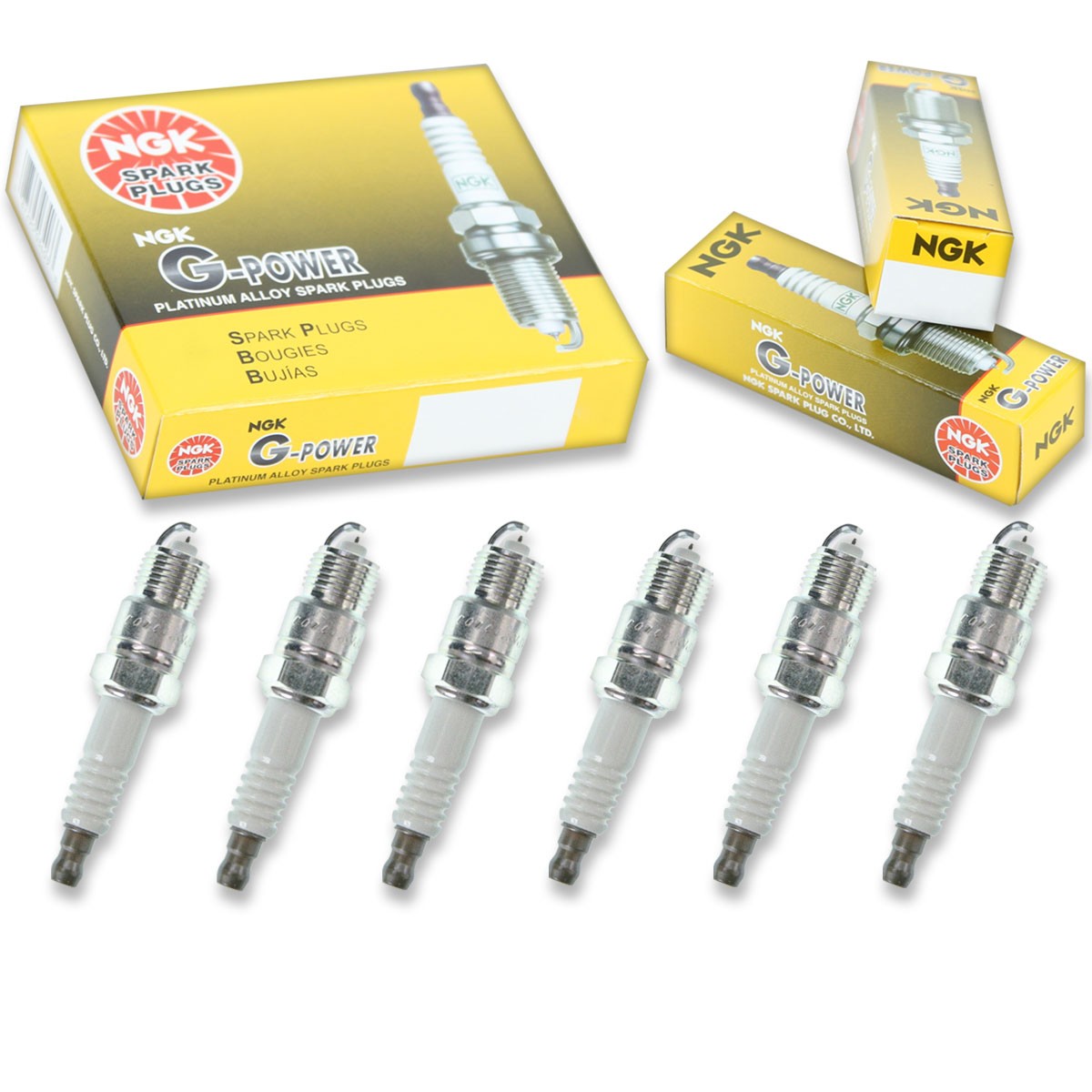 6 pcs NGK G-Power Spark Plugs for 1981-1987 Dodge D250 3.7L L6 - Engine Kit uv