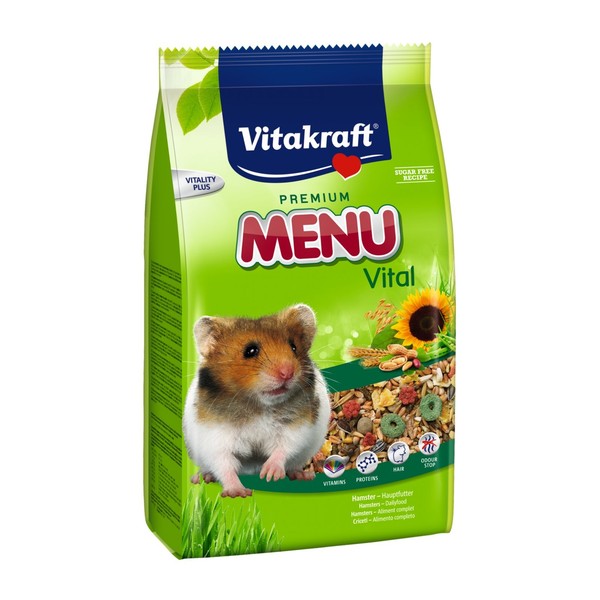 Vitakraft Menü Vital FüR Hamster - 1 Kg - Hamsterfutter Futter Nagetiere Nager-image