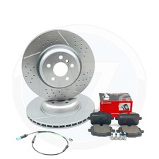 F�R BMW M 550d xDrive G31 NOPPEN GERILLT BREMSSCHEIBEN HINTEN BREMBO BEL�GE 345mm