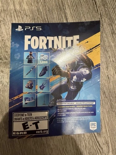 Fortnite Flowering Chaos Bundle PS5 Playstation Code Key (US) Unscratched NEW