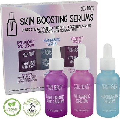 Skin Treats 3 Boosting Serums Hyaluronic Acid Niacinamide