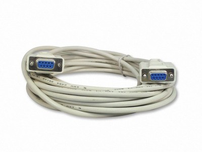 25 Foot DB9 9 Pin Serial Port Null Modem Cable Female/Female RS232 Extension