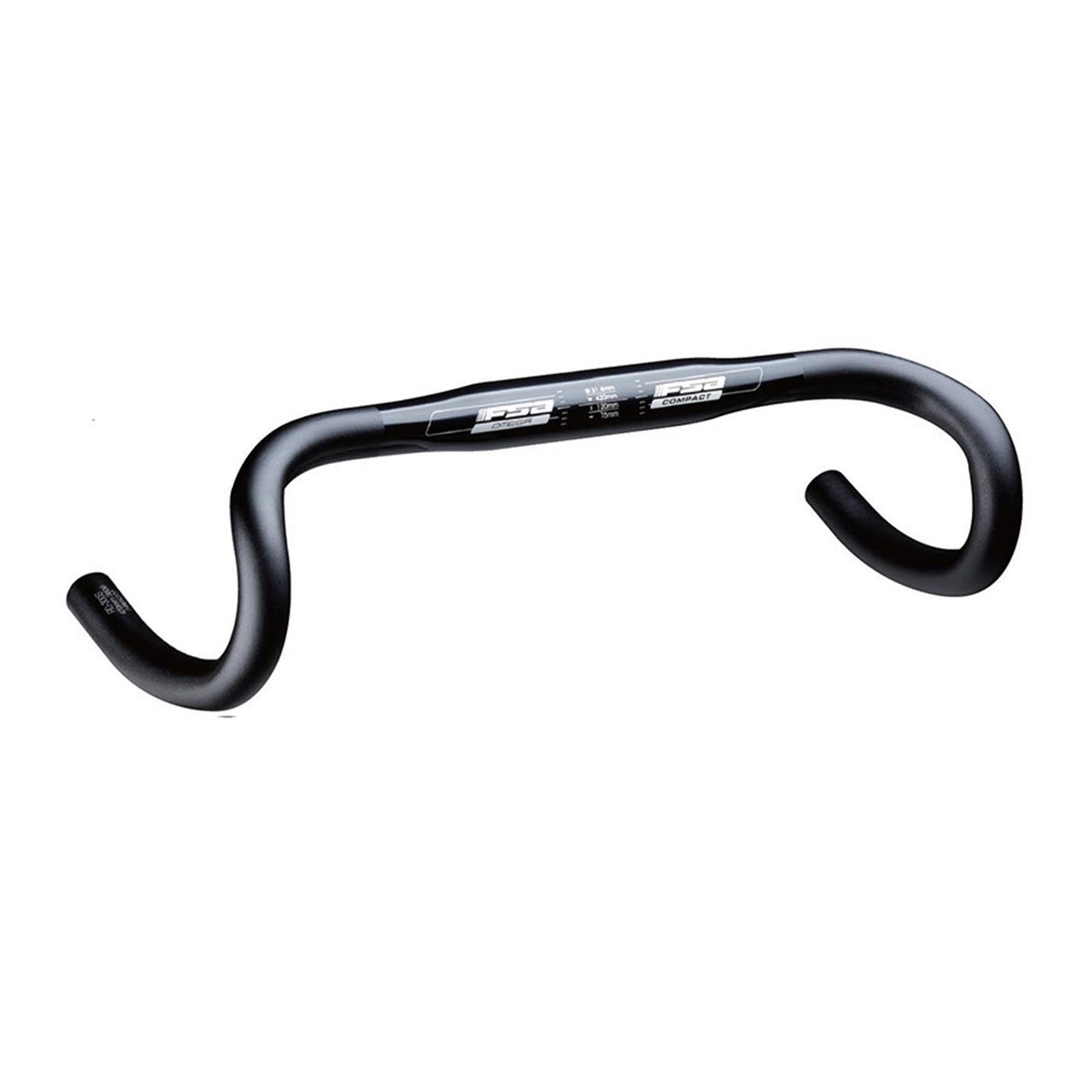 Full Speed Ahead Omega Compact Road Drop Handlebar -  Black 185-0025012051