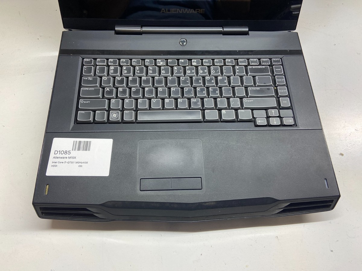 Alienware M15X Gaming Laptop Intel Core i7-Q720 1.6GHz 4GB NO HDD