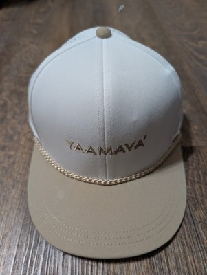 Yaamava Resort & Casino Hat Cap Snap Back Adult One Size White Beige Trucker