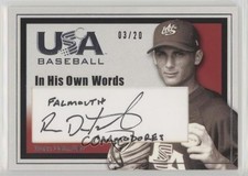 2007 USA Baseball In His Own Words Auto 3/20 Ross Detwiler #I-10 Auto 4r3