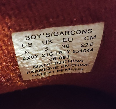 The North Face Boys Waterproof Ankle Hiking Boots Beige/Black/Orange US 6