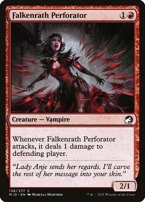 Falkenrath Perforator Foil Innistrad: Midnight Hunt 136 NM MTG