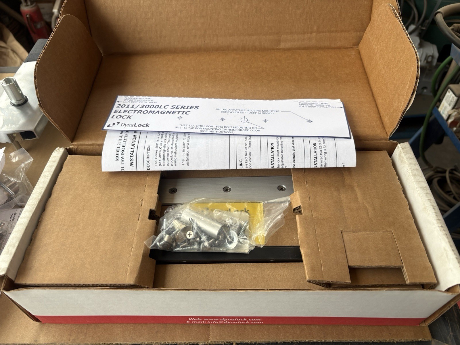 DynaLock Electromagnetic Lock 1200lbs Holding Force 12/24VDC 2011-US28 X LP