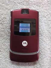Motorola RAZR v3a Flip Phone Red Maroon Alltel