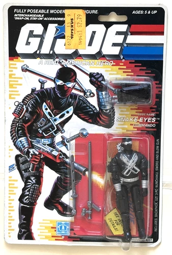 GI Joe Cobra Snake Eyes v3 Mint On Card MOC 1989 Hasbro