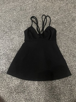 NWT Express Black V neck Strappy Spaghetti Strap Top XS