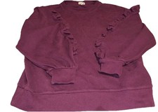 A New Day Medium Purple Long Sleeve Pullover Sweater