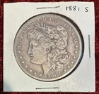 1881-S Morgan Silver Dollar, San Francisco Mint, Circulated, 90% Silver US Coin