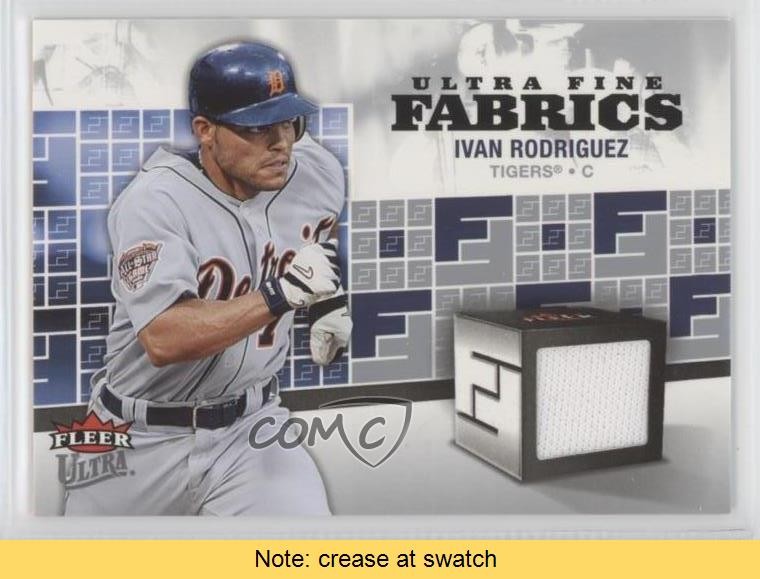2006 Fleer Ultra Fine Fabrics Ivan Rodriguez #FM-IR HOF READ 0l2