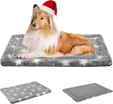 EMPSIGN Fancy Dog Bed Mat, Pet XXL 47.2x28.3x1.1 , Grey with Star Pattern
