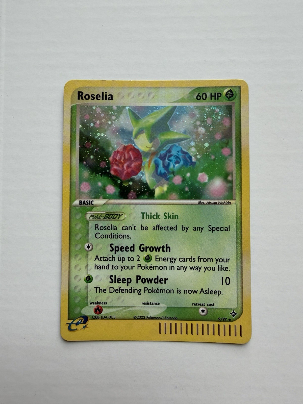 Pokemon Roselia 9/97 Holo Rare Pokemon Near Mint🌀 SWIRL 🌀