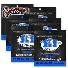 6 Sets! SIT Strings S1150 Medium Light Power Wound Nickel .011-.050